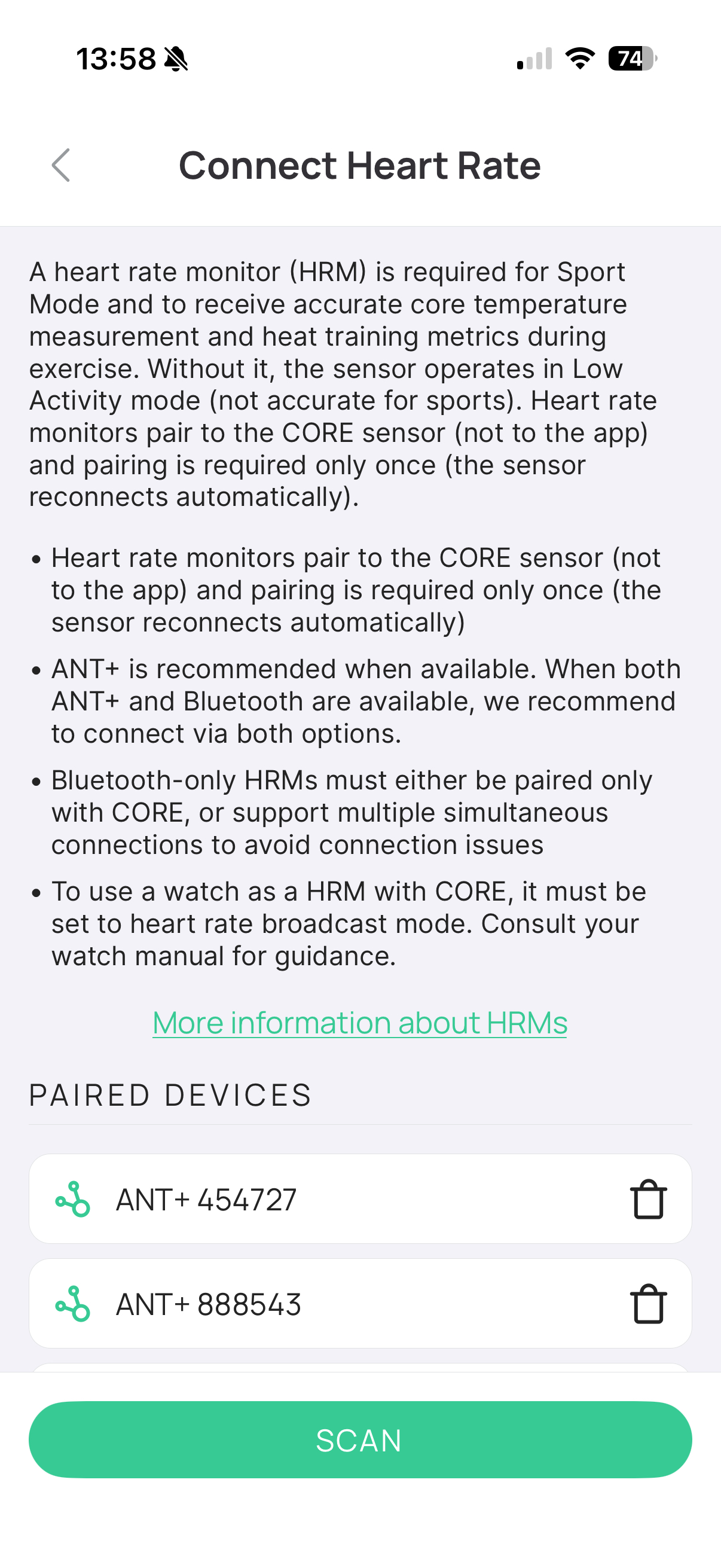 Connected heart rate monitors